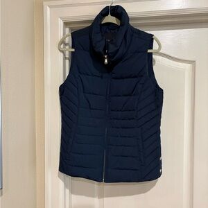 Talbots Navy Quilted Vest Size Medium Worn 2-3 times